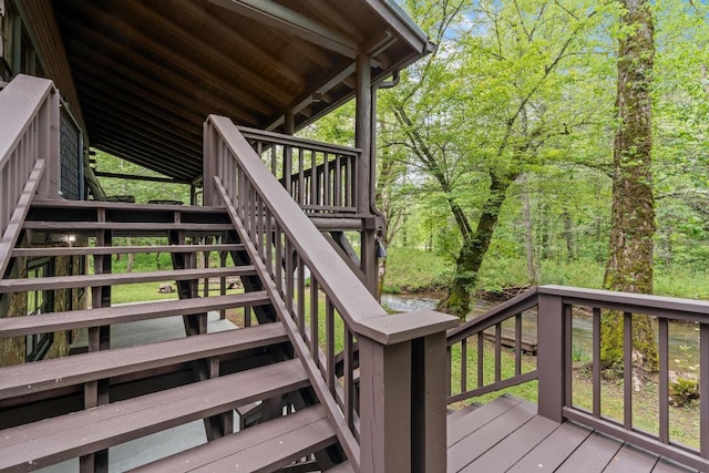 130 Sarah Cove Rd, Otto, NC 28763 - wooden terrace with stairs