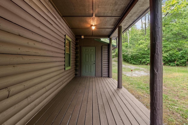 130 Sarah Cove Rd, Otto, NC 28763 - view of wooden deck