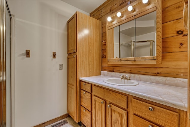 142 Golden Mist Ct, Sapphire, NC 28774 - bathroom with a shower stall and vanity