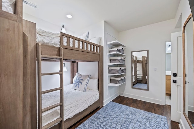 1048 Cherokee Trce, Lake Toxaway, NC 28747 - bedroom with dark wood-style flooring and baseboards