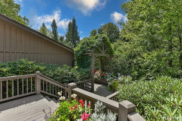 view of wooden deck