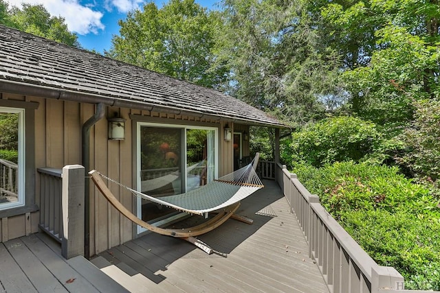 view of wooden deck