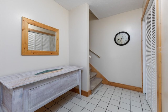 1964 Woods Mountain Trl, Cullowhee, NC 28723 - bathroom with baseboards and tile patterned floors