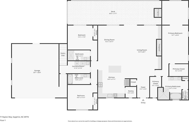 71 Raptor Way, Sapphire, NC 28774 - view of property floor plan