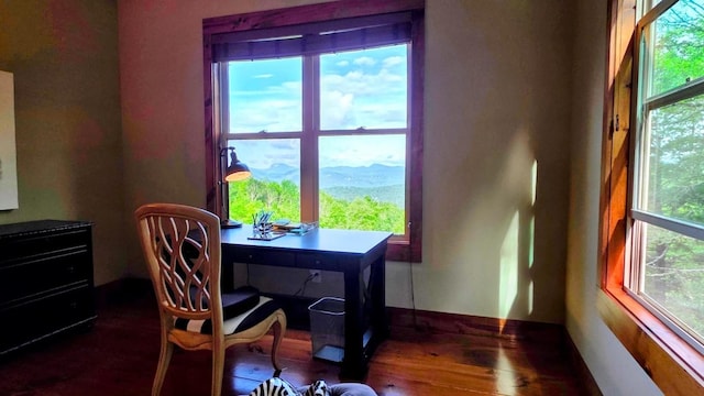 71 Raptor Way, Sapphire, NC 28774 - office area with plenty of natural light and wood finished floors