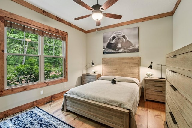 71 Raptor Way, Sapphire, NC 28774 - bedroom with light wood-type flooring and ceiling fan
