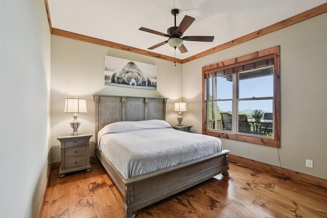 71 Raptor Way, Sapphire, NC 28774 - bedroom featuring wood finished floors and a ceiling fan