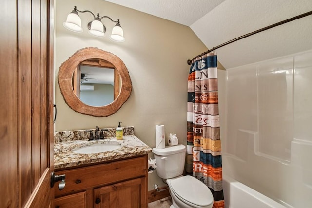 71 Raptor Way, Sapphire, NC 28774 - full bathroom with vanity, shower / bath combo, and lofted ceiling