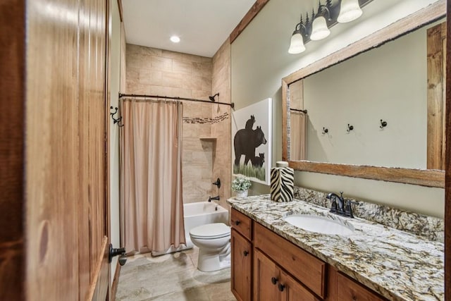 71 Raptor Way, Sapphire, NC 28774 - full bathroom with vanity, shower / bath combo with shower curtain, and tile patterned flooring
