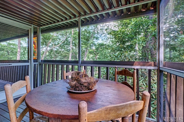 view of sunroom