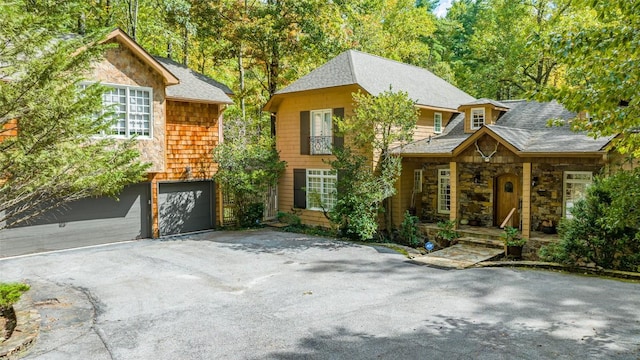 front of property featuring a garage