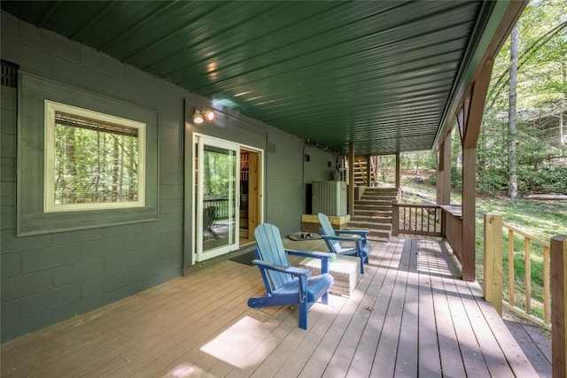 79 Azalea Ct, Sapphire, NC 28774 - wooden terrace with stairs