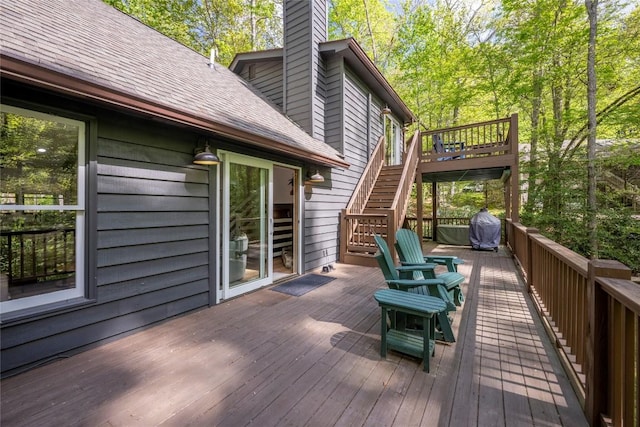 79 Azalea Ct, Sapphire, NC 28774 - wooden deck with stairway
