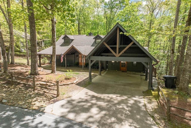 79 Azalea Ct, Sapphire, NC 28774 - chalet / cabin featuring roof with shingles and a chimney