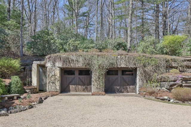 garage with driveway
