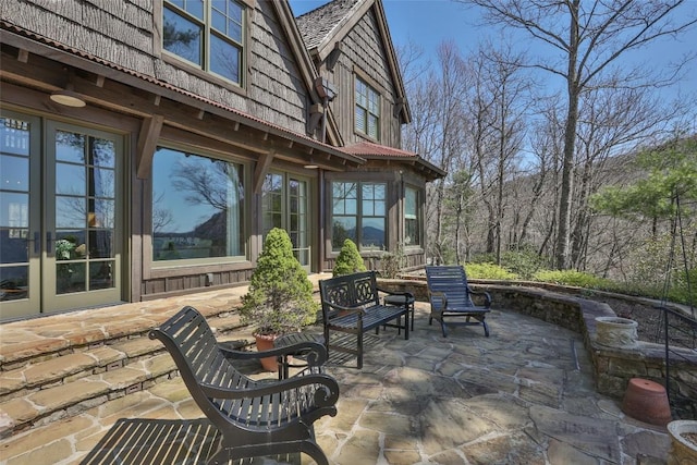 view of patio with french doors