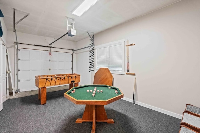 49 Jessamine Ln, Highlands, NC 28741 - playroom featuring a garage, carpet, and baseboards