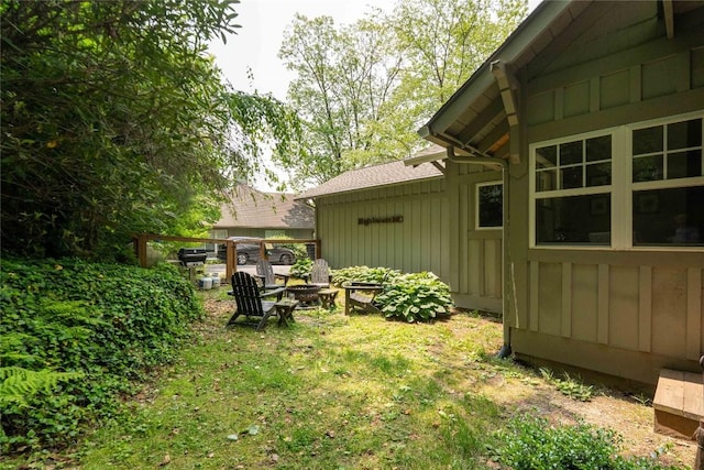 49 Jessamine Ln, Highlands, NC 28741 - view of yard featuring an outdoor fire pit