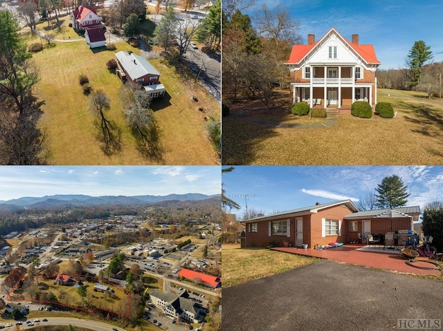 aerial view featuring a mountain view