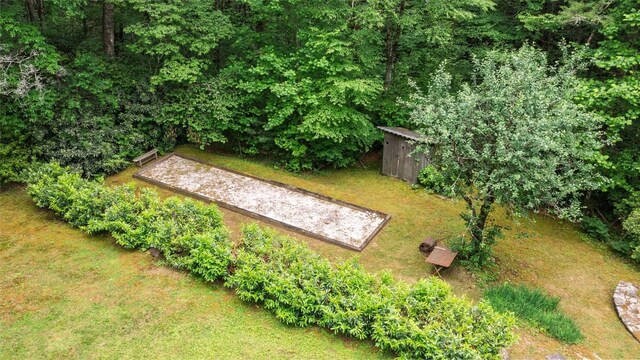 55 Oconee Belle Trl, Glenville, NC 28736 - view of green lawn featuring a bocce ball area