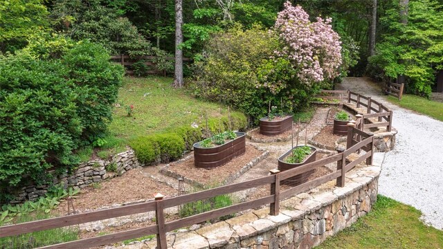 55 Oconee Belle Trl, Glenville, NC 28736 - view of yard featuring a vegetable garden