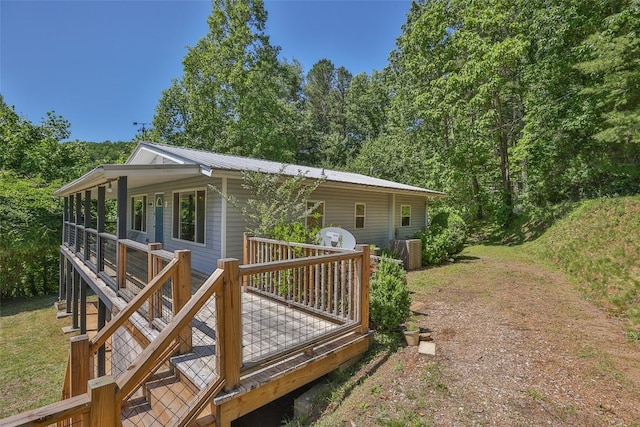 228 Mountain Laurel Dr, Franklin, NC 28734 - wooden terrace with central AC