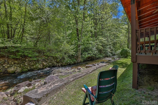 2177 Buck Creek Rd, Highlands, NC 28741 - view of yard with a wooded view