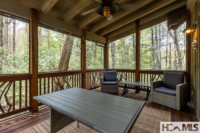 920 Sapphire Post Office Rd, Cashiers, NC 28774 - deck with ceiling fan and outdoor dining area