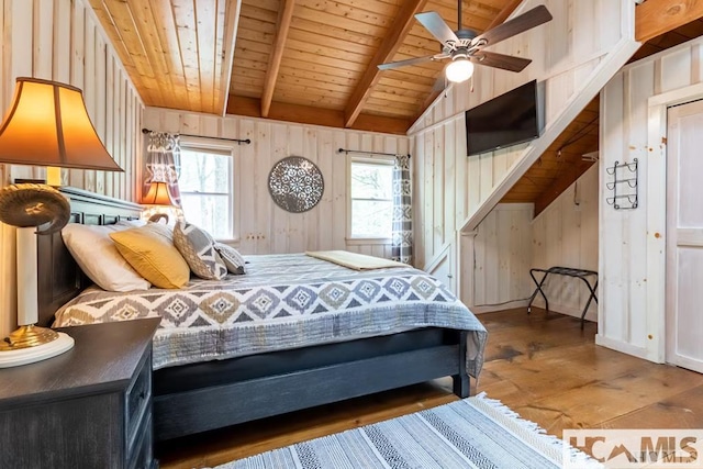 920 Sapphire Post Office Rd, Cashiers, NC 28774 - bedroom featuring wood finished floors, wooden ceiling, and wood walls
