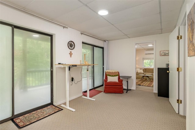 47 Red Bud Ct, Sapphire, NC 28774 - living area featuring light colored carpet and a wall mounted AC