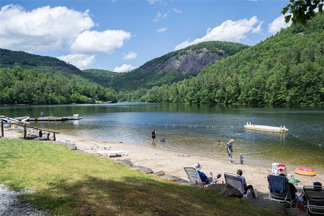 47 Red Bud Ct, Sapphire, NC 28774 - water view featuring a heavily wooded area and mountains