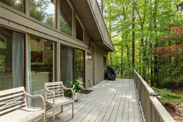 47 Red Bud Ct, Sapphire, NC 28774 - view of wooden terrace