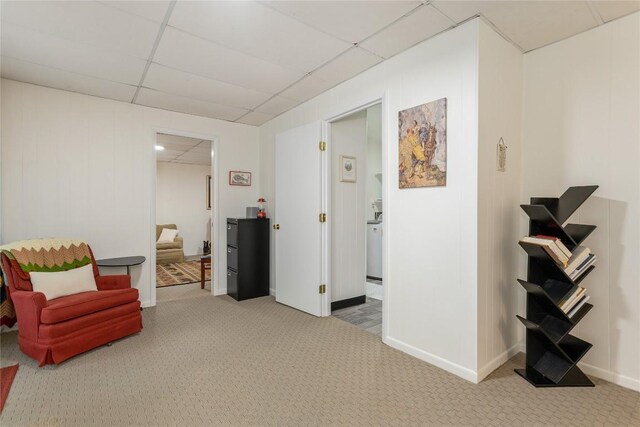 47 Red Bud Ct, Sapphire, NC 28774 - sitting room with a drop ceiling and carpet flooring