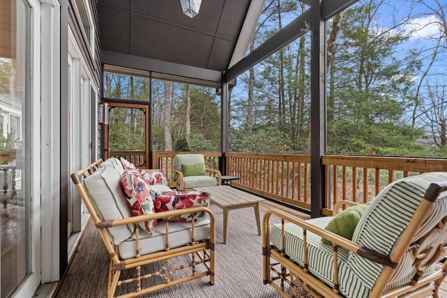 view of sunroom