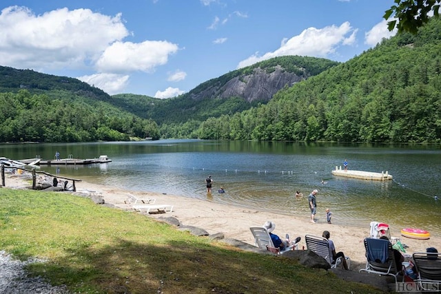 property view of water featuring a mountain view