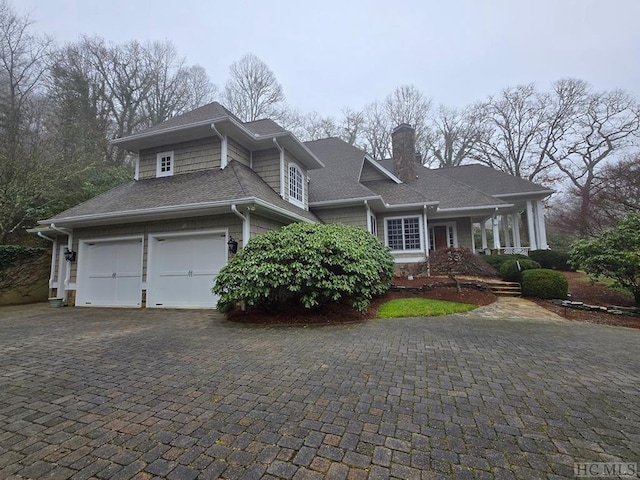 view of front of home featuring a garage