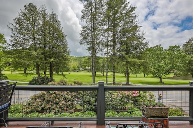 226 Sky Lake Dr, Highlands, NC 28741 - balcony with golf course view