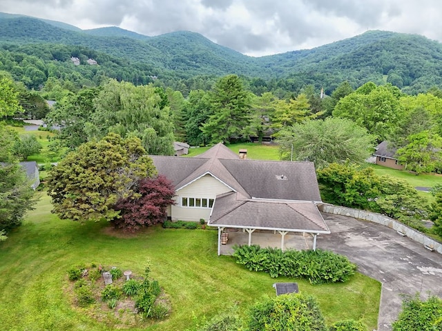 70 Fairway Ln, Sky Valley, GA 30537 - view from above of property with a mountainous background and a heavily wooded area