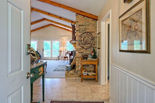 70 Fairway Ln, Sky Valley, GA 30537 - entrance foyer with a wainscoted wall