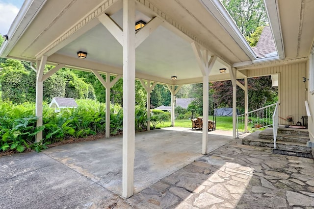 70 Fairway Ln, Sky Valley, GA 30537 - view of patio with a carport