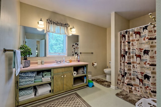 70 Fairway Ln, Sky Valley, GA 30537 - bathroom with vanity and a shower with shower curtain