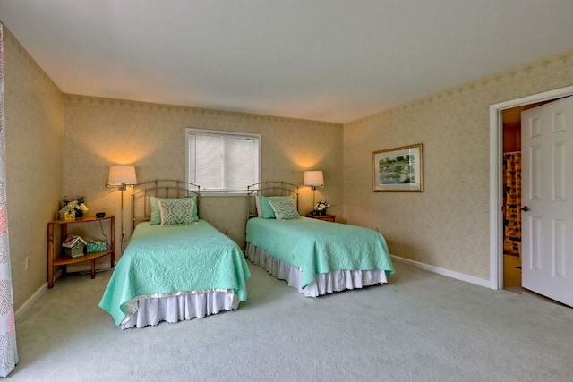 70 Fairway Ln, Sky Valley, GA 30537 - carpeted bedroom with wallpapered walls and baseboards