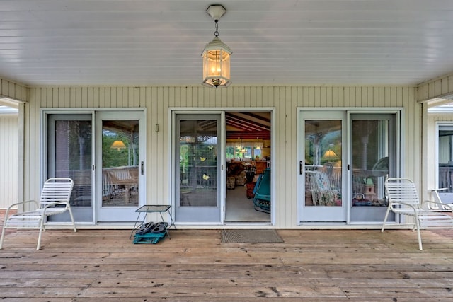70 Fairway Ln, Sky Valley, GA 30537 - entrance to property with a wooden deck