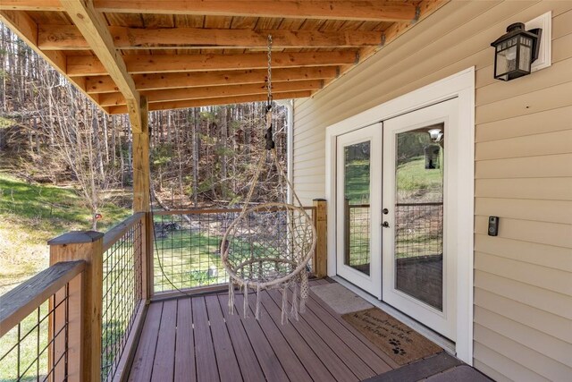 210 Triple Fork Rd, Cullowhee, NC 28723 - deck with french doors