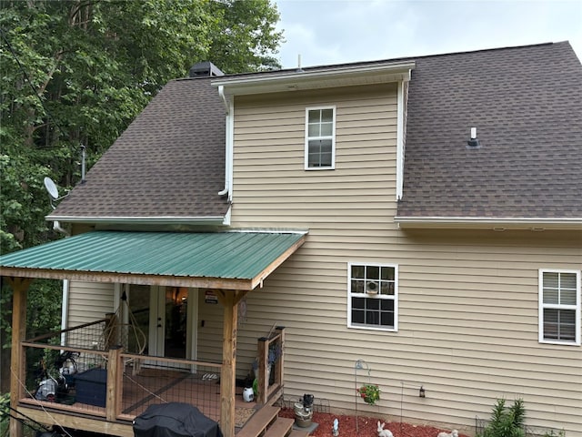 210 Triple Fork Rd, Cullowhee, NC 28723 - back of house featuring a shingled roof and a deck