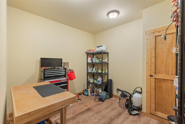 1318 Shortoff Rd, Highlands, NC 28741 - office area featuring wood finished floors