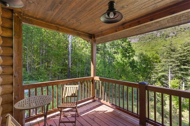 1318 Shortoff Rd, Highlands, NC 28741 - deck with a view of trees