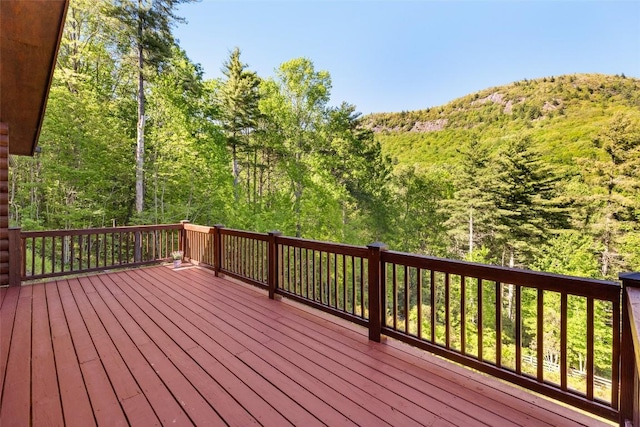 1318 Shortoff Rd, Highlands, NC 28741 - deck featuring a forest view