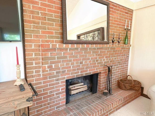 room details with a fireplace