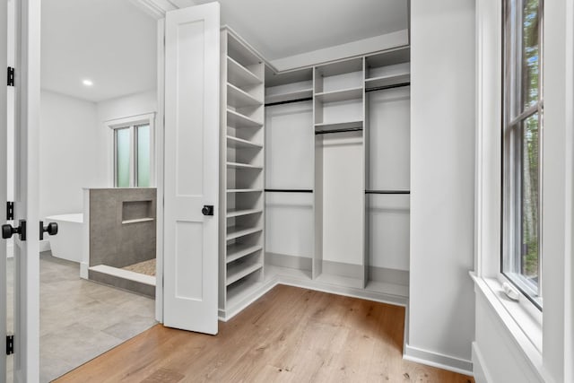 1310 New Settlers Way, Glenville, NC 28736 - walk in closet featuring light wood-type flooring
